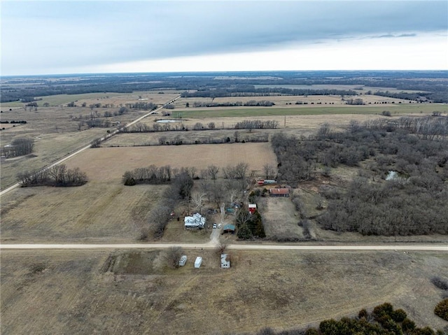 bird's eye view featuring a rural view