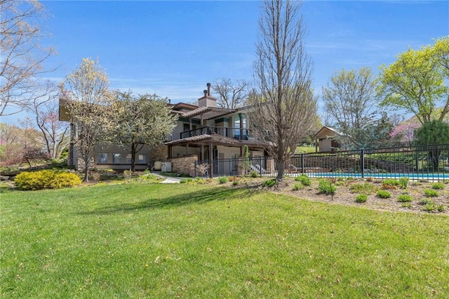32225 W 88th St, De Soto, KS 66018 - view of yard with fence and a fenced in pool