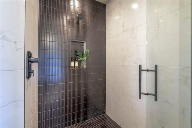 bathroom with walk in shower