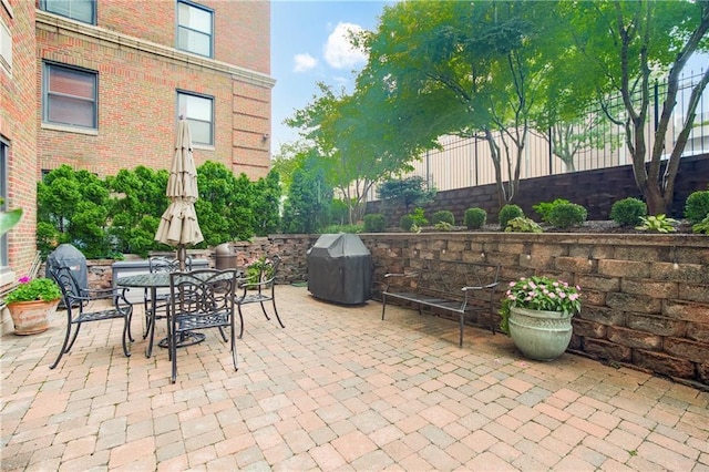 view of patio featuring grilling area