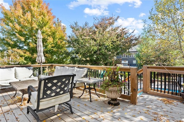 view of wooden terrace