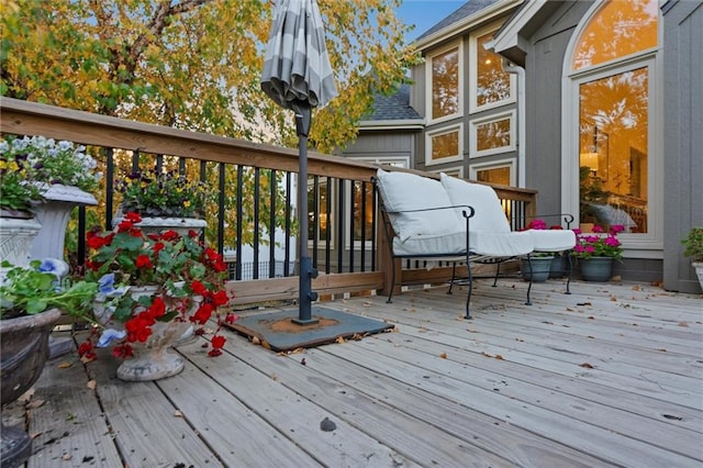 view of wooden terrace