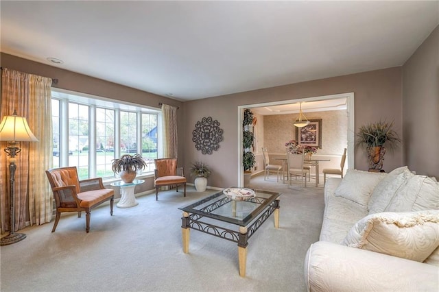 view of carpeted living room