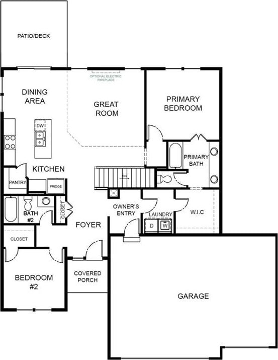 1024 Branchwood Ln, Raymore, MO 64083 - view of floor plan / room layout