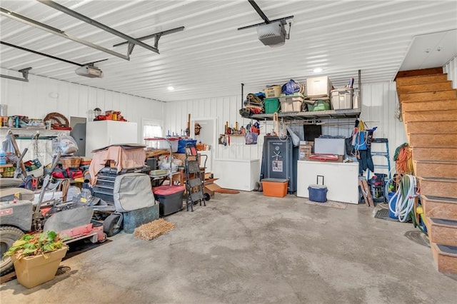 garage featuring a garage door opener