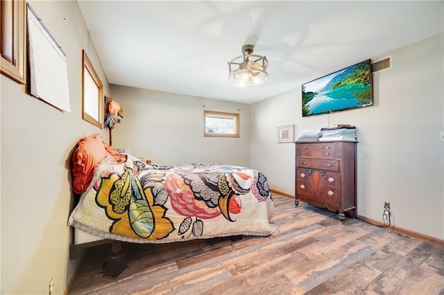 bedroom featuring light hardwood / wood-style flooring