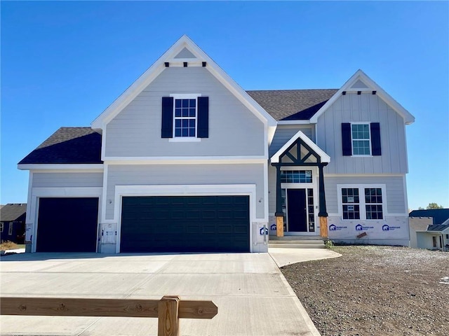 view of front of home featuring a garage