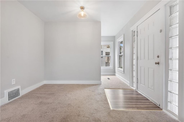 view of carpeted entryway