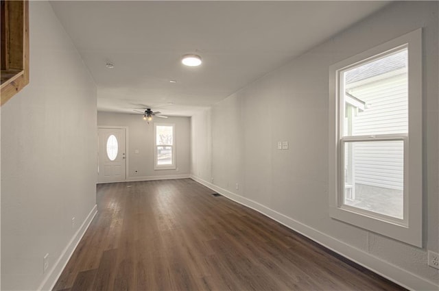 interior space featuring dark hardwood / wood-style flooring