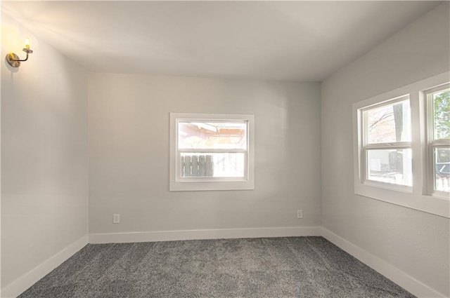 view of carpeted spare room