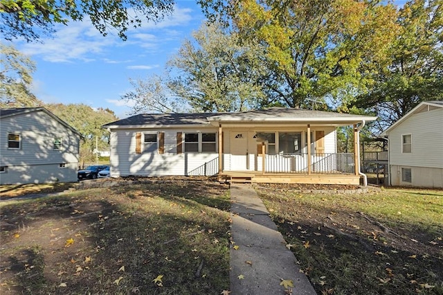 view of front of house featuring covered porch