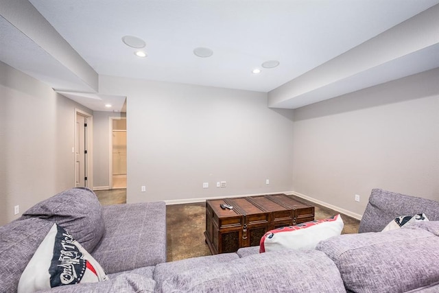 living room featuring carpet flooring