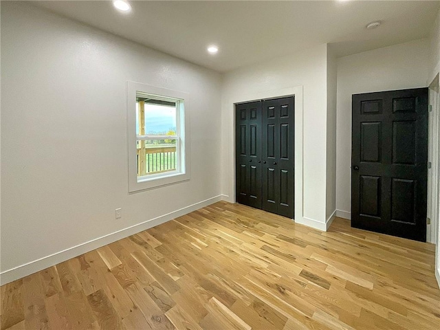 entrance foyer featuring light wood-type flooring