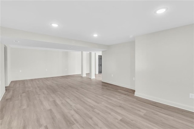 interior space featuring light hardwood / wood-style flooring