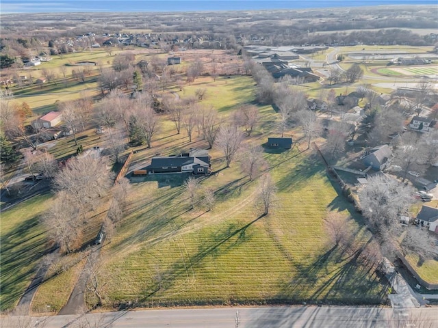 aerial view with a rural view