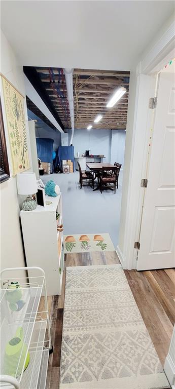 dining area featuring hardwood / wood-style floors