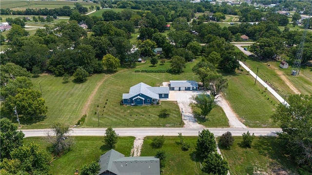 bird's eye view with a rural view