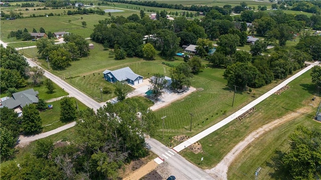 drone / aerial view featuring a rural view