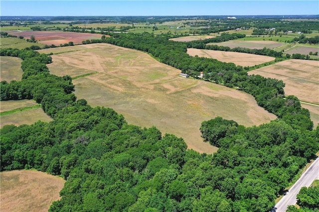 bird's eye view featuring a rural view