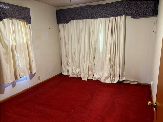 view of carpeted spare room