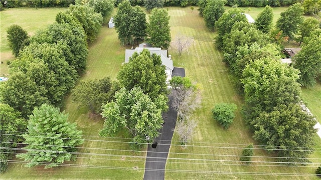 bird's eye view featuring a rural view