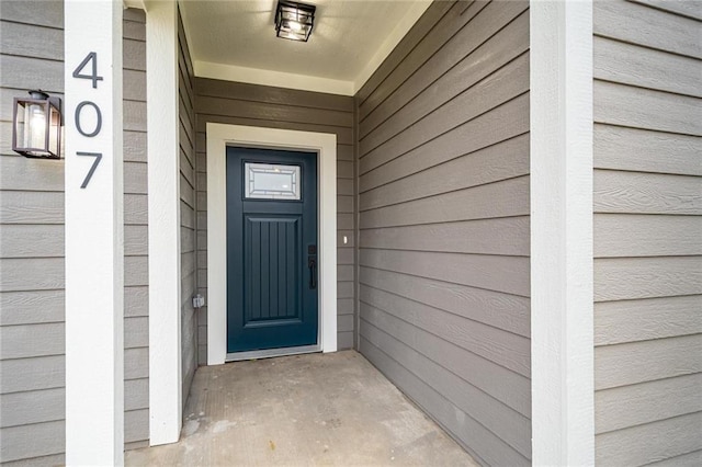 view of doorway to property