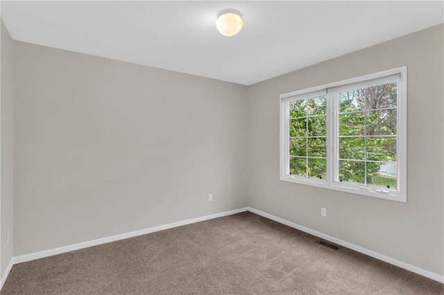 view of carpeted spare room