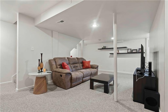 view of carpeted living room