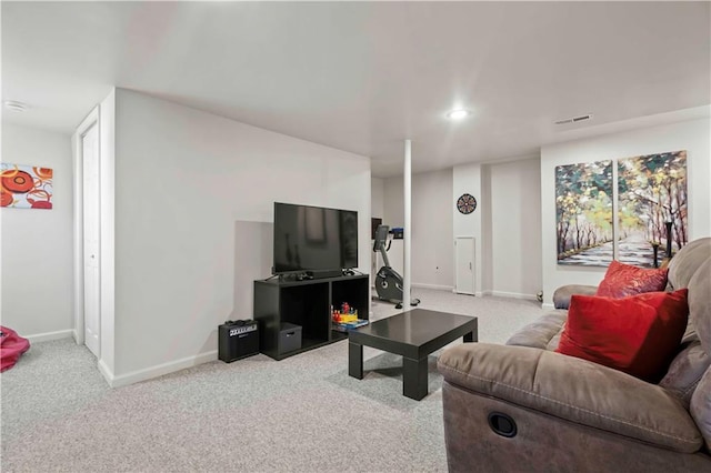 view of carpeted living room