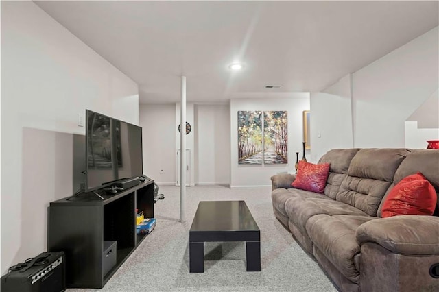 view of carpeted living room