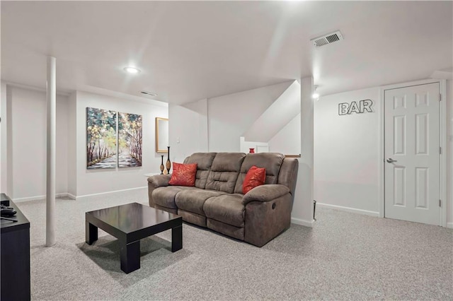 view of carpeted living room