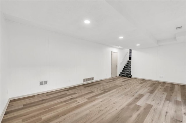 interior space featuring light hardwood / wood-style flooring