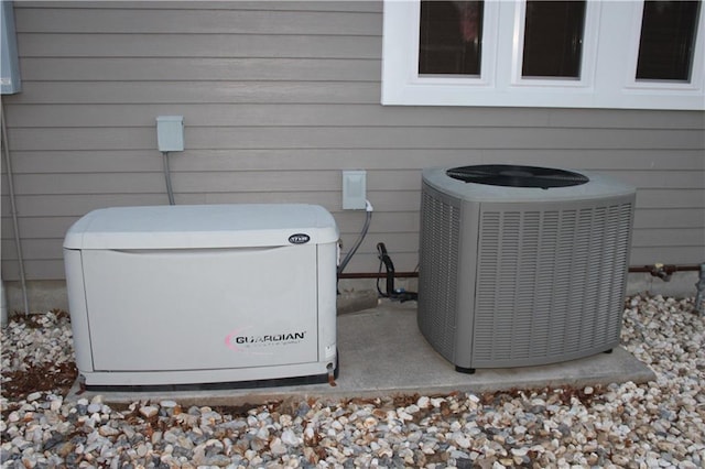 exterior details with central air condition unit