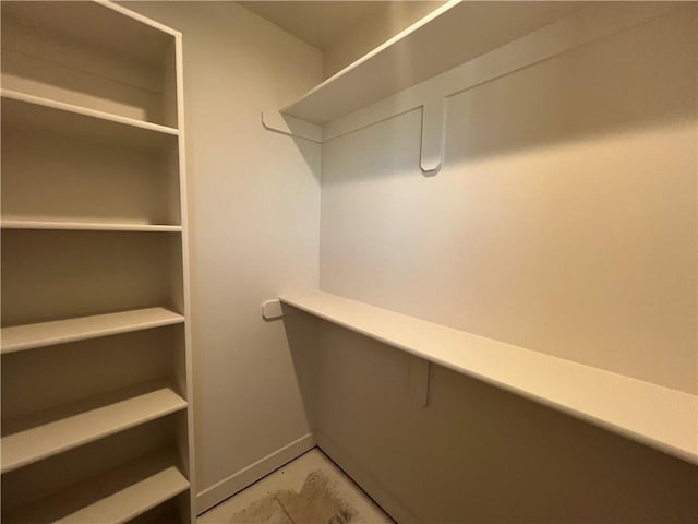 view of walk in closet