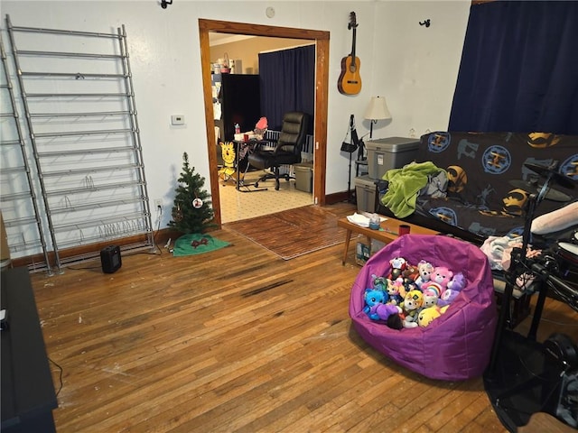 interior space with wood-type flooring