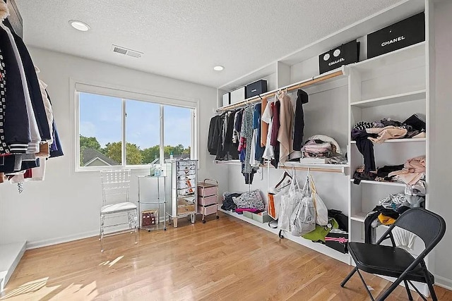 spacious closet featuring wood-type flooring