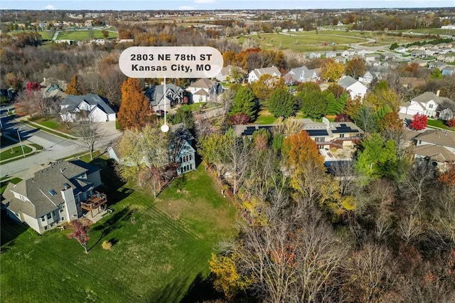 birds eye view of property featuring a residential view