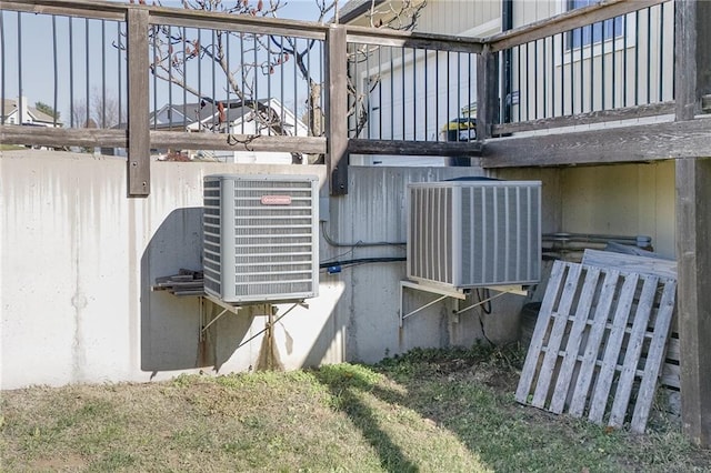 view of side of home featuring central air condition unit