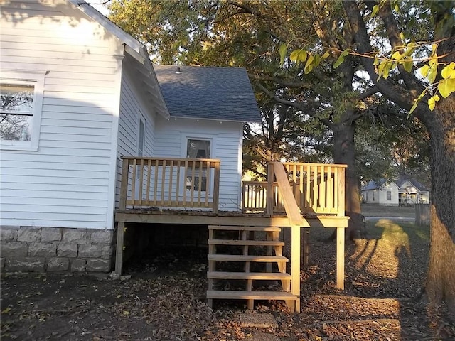 exterior space featuring a deck