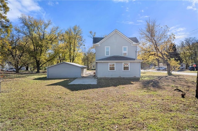 exterior space with a yard