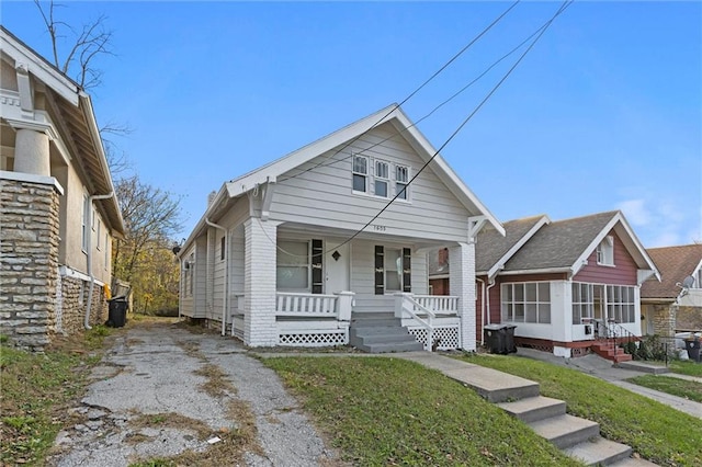 bungalow-style house with a porch