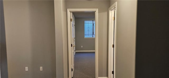 corridor with carpet flooring