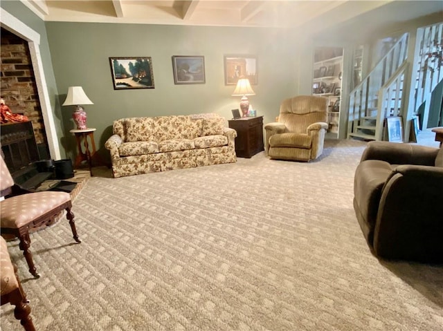 view of carpeted living room