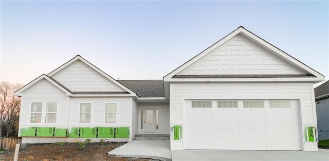 view of front facade with a garage