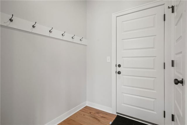 mudroom featuring light hardwood / wood-style floors