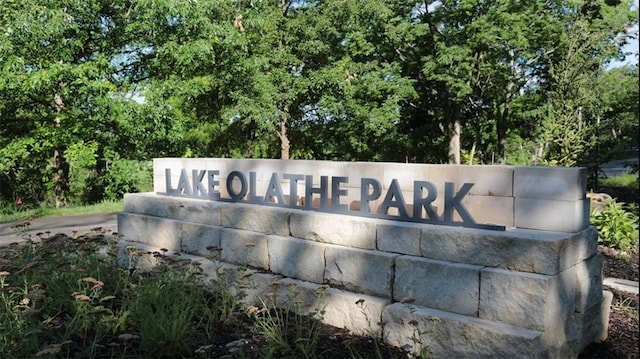 view of community sign