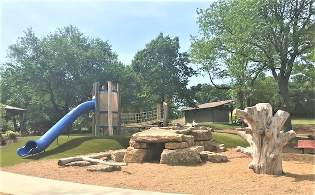 view of jungle gym