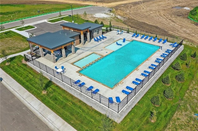 view of pool with a patio