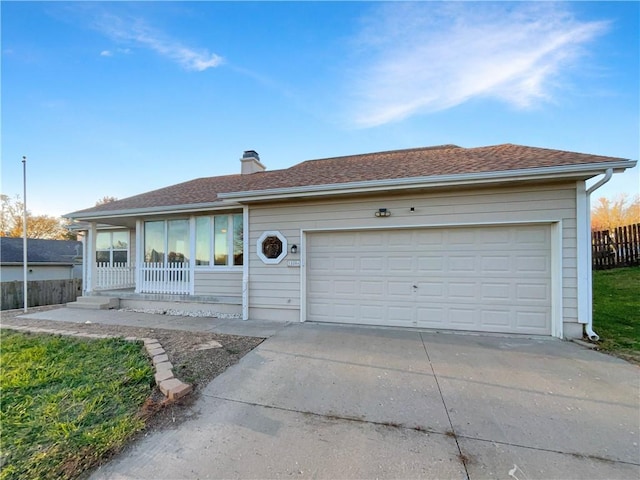 ranch-style house with a garage