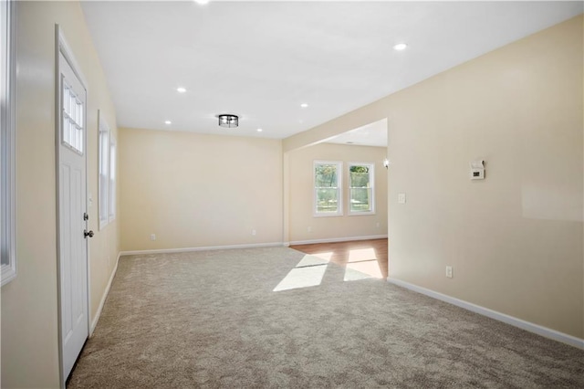 view of carpeted spare room